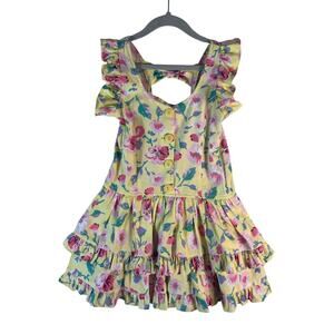 No Brand Vintage 90s Girls Dress W/ Floral Pattern Size Girls 6/7 Small